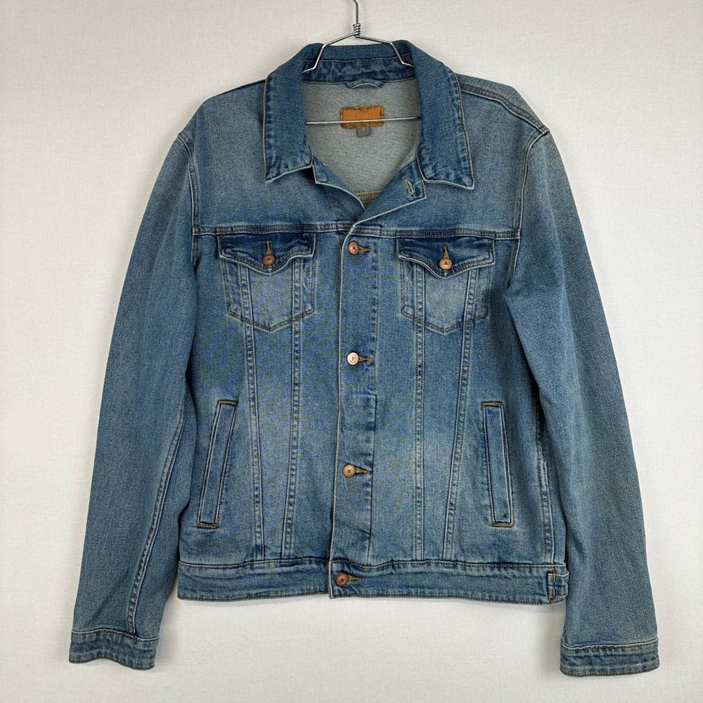 ASOS Denim Jacket Light Wash Trucker‎ Stretch Jean Jacket Men's Medium